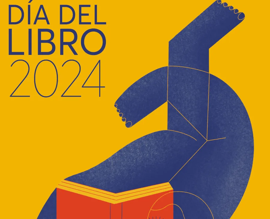 Cartaz deseñado por Helena Pallarés para o Día Internacional do Libro 2024