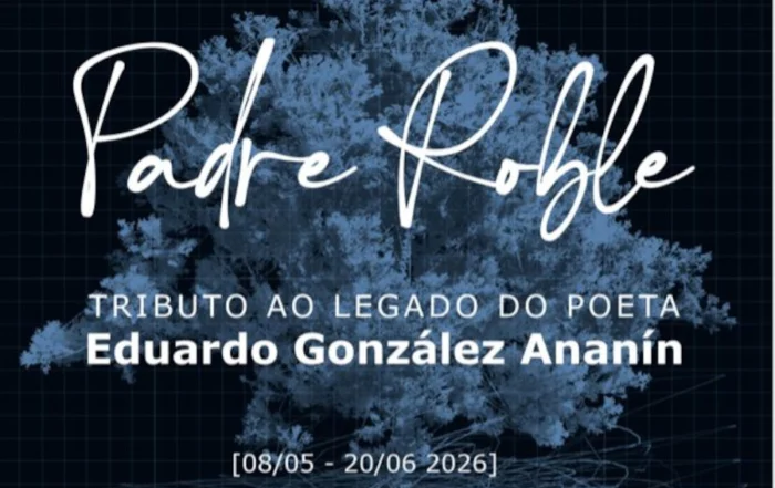 Cartaz da exposición Padre Roble. tributo ao poeta Eduardo Gonzalez Ananin